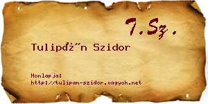 Tulipán Szidor névjegykártya